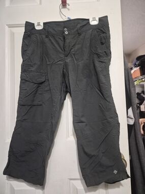 Woman's Dark Gray Cargo Capris - Lightweight Outdoor Trousers